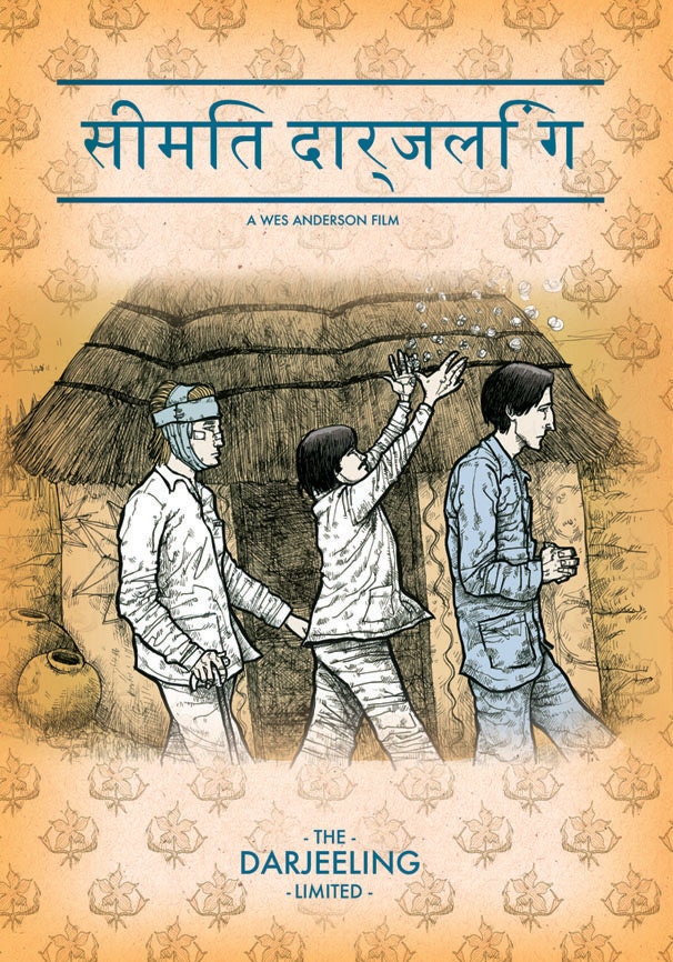 Darjeeling Limited Poster 2  art illustration drawing ink pencil pen digital print comic