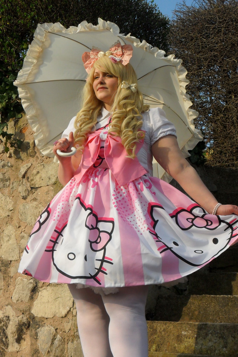 Hello Kitty Heart JSK Size UK 8-16 Made to order