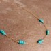 arizona turquoise - gold dash necklace
