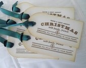 Vintage Inspired Christmas Gift Tags - set of six (6)