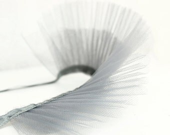 Boxing Day Sale - grey tulle cuff - victorian vampire costume - mto