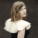 Angel. wedding cape in white cream ivory or beige. bridal capelet. romantic ruffled tulle ruffled shrug in retro style by KarolinFelix