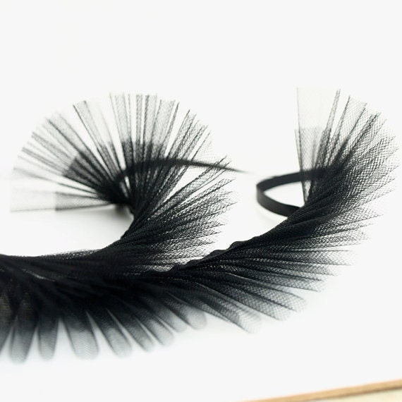 black tulle cuff - victorian vampire costume