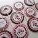 Cupcake Toppers: Pink & Brown Sock Monkey - Baby Shower Decorations