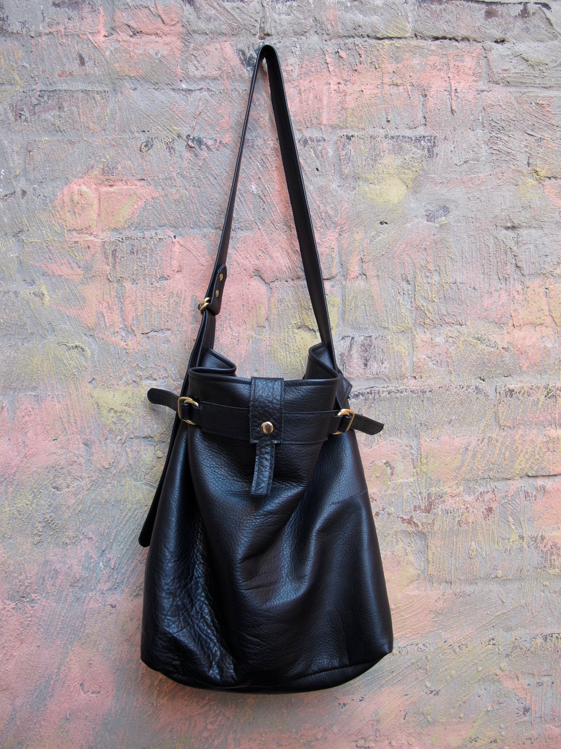 Super Soft Black Leather Bag