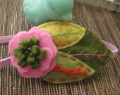 Sweet bohemian felt flower headband