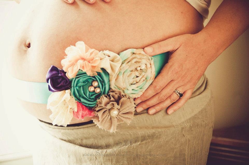 MATERNITY SASH - Photo Prop-Newborn Sash - Belly Band-Bridal Sash