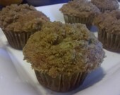 Moist and Sweet Banana Crumb Muffins (4 muffins)