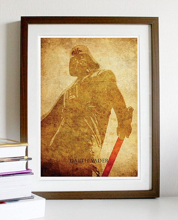 Star Wars Darth Vader Vintage A3 Poster Print