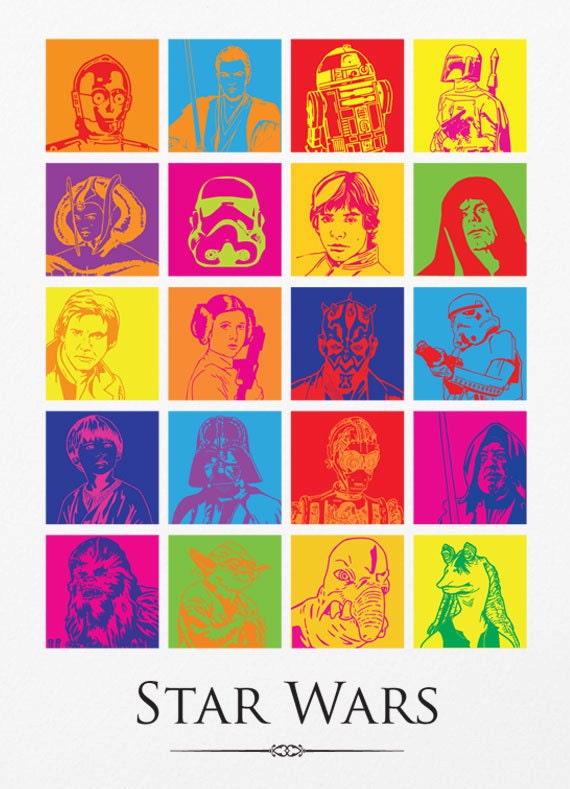 Star Wars Pop Art A3 Poster Print