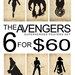 The Avengers Superheroes Iron Man, Hawkeye, Black Widow, Thor, Incredible Hulk and Captain America Superheroes Poster Set 11x17