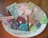 ESCAPE ephemera inspiration collage destash KIT ocean vacation themed READY to ship