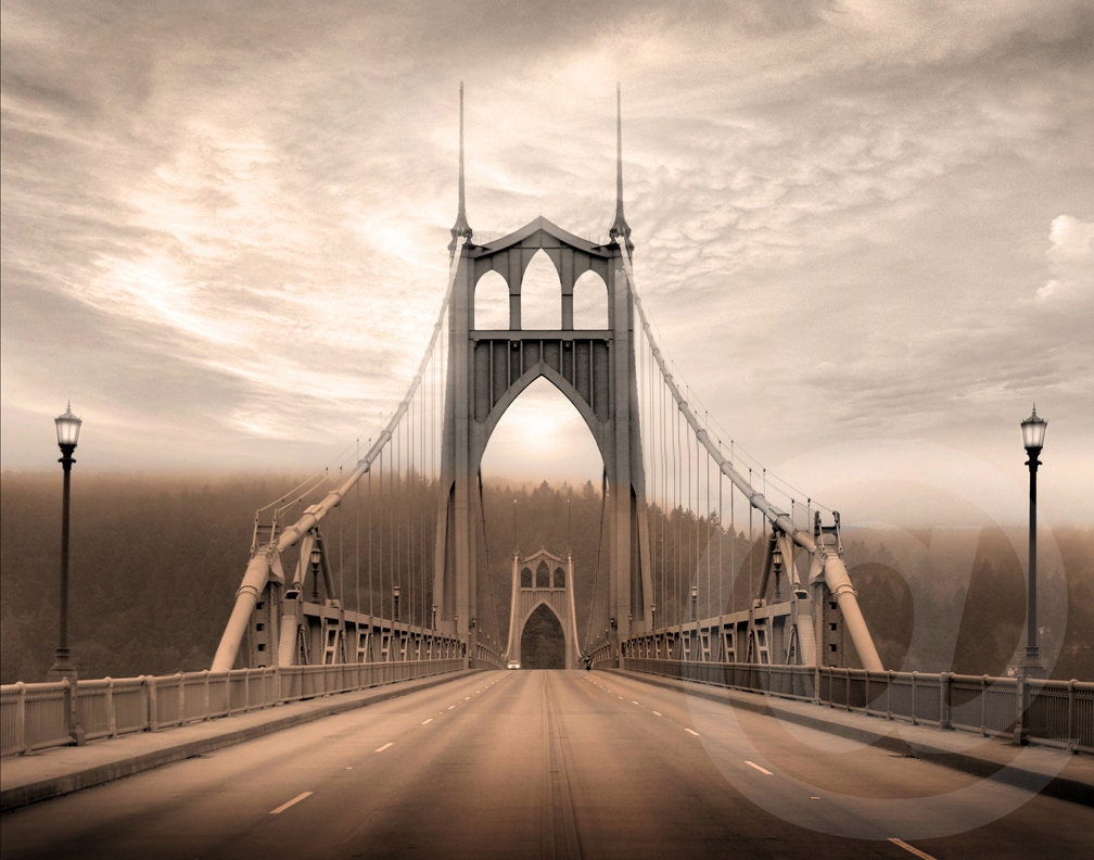 11x14 archival print St. Johns Bridge (Portland, Oregon)