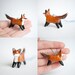 Le Red Fox Christmas Tree Ornament - One of a Kind Tiny Animal Sculpture