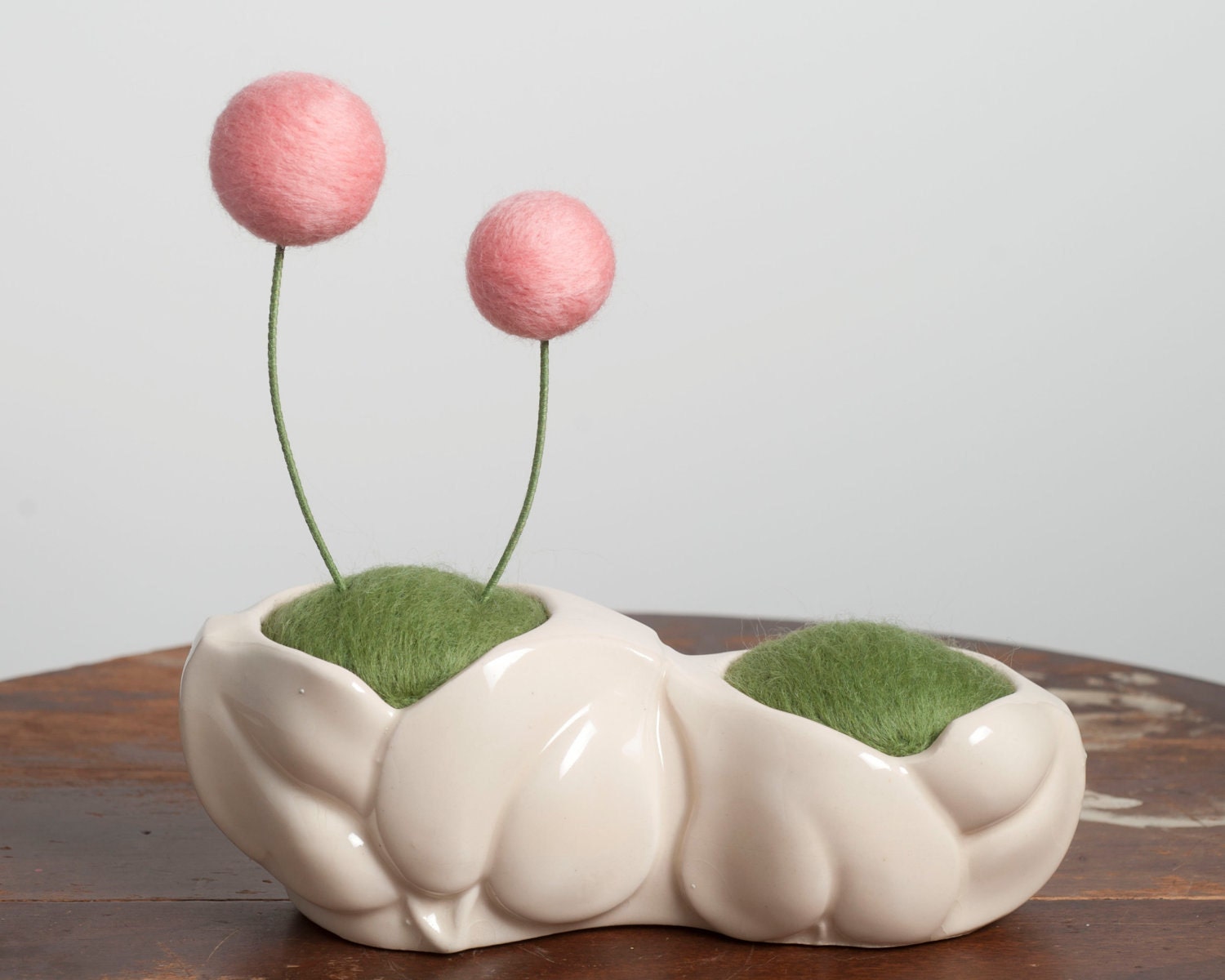 Felted Flower Double Pincushion