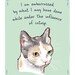 Serious Cat 8x10 print of original painting