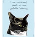 Black Cat (for Darla) 5x7 Print of Original Painting with phrase