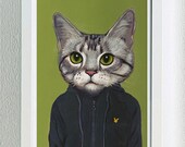 Framed Fine Art Print - Vincent - Cats In Clothes by Heather Mattoon