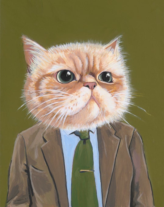 Harold -8.5 x 11 -Matte Print - From Painting by Heather Mattoon