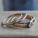 14K Gold Fill and Recycled Sterling Silver Stacking Rings - Monogrammed - Set of 5