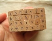 alphabet rubber stamp set - lowercase - japanese design - small - no2