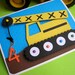 Construction Crane Personalized Birthday Party Invitation (set of 8)