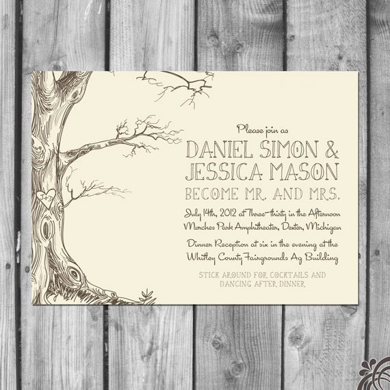 Love Tree Wedding Invitation Set