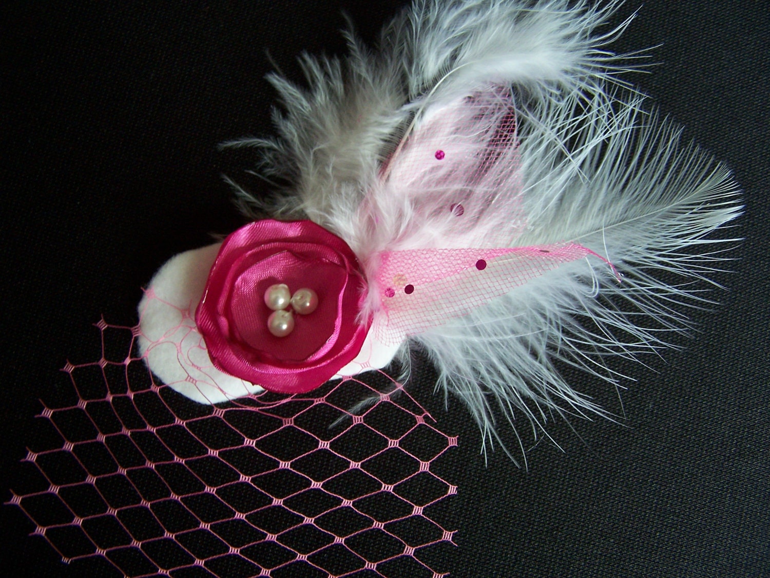 Dog Hat Diva Toy Dog Hat Hot pink and white