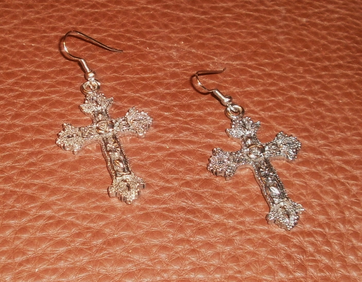 Buffy the Vampire Slayer Cemetery Haunted Metal Cross Pierced Earrings
