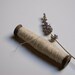 Vintage french wooden spool with hemp twine
