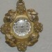Vintage Clock Necklace in Gold with Pearls