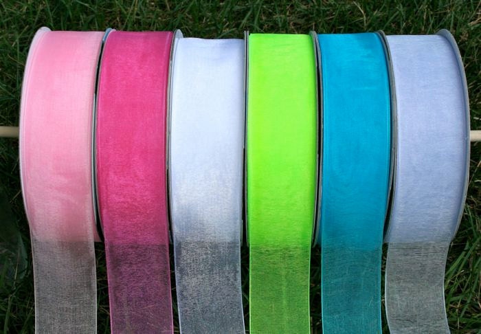 Organza Shimmer Ribbon - Extra Wide 1.5in - 1yd in Choice of Color