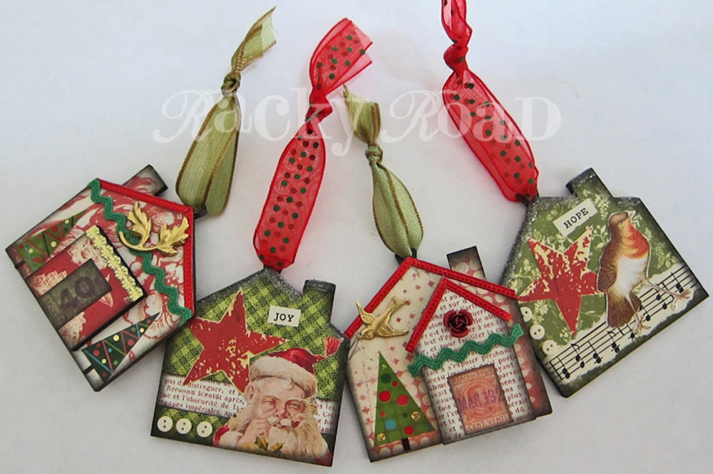 Christmas Ornaments/Gift Tags -Set of Four
