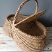 Extra Large Antique Egg Basket with Lid. Hand Woven
