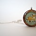 spring fashion fox Necklace - Wooden hand painted necklace