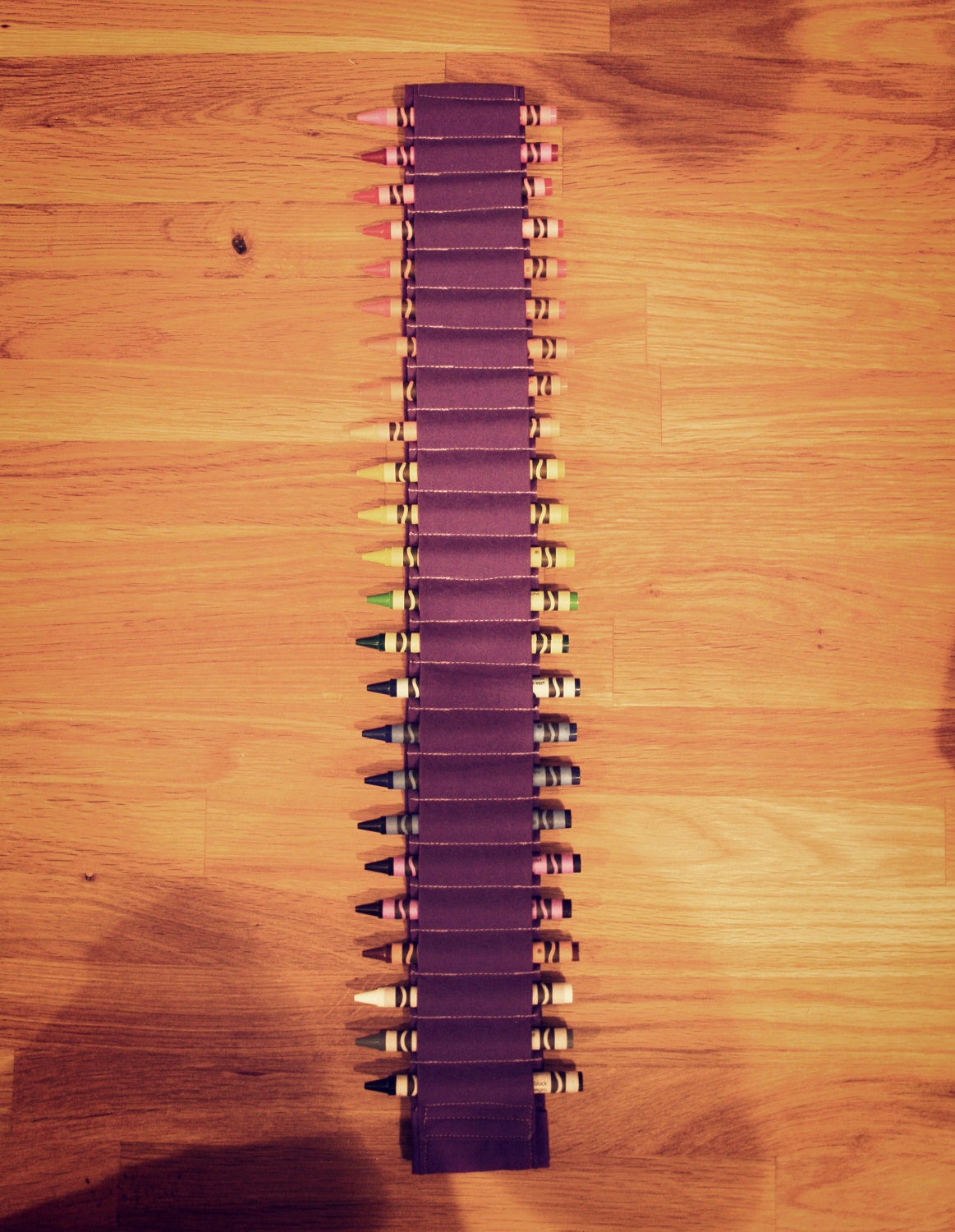 crayon ammo belt for kids -- purple
