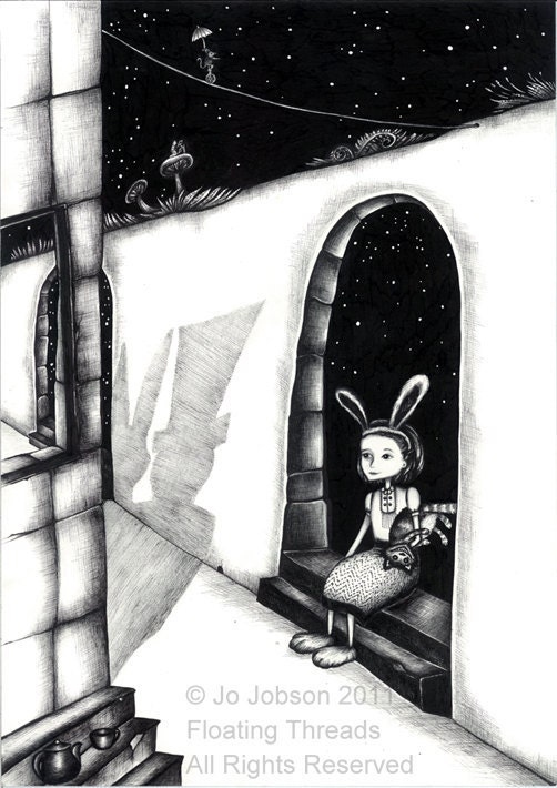 Fairy Tale Art - Alice in Wonderland - children prints illustrations (LARGE VERSION)