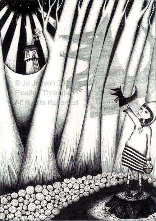 Little Red Riding Hood - limited edition print - Fairy Tale Art