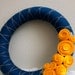 Made to Order - Navy and Mustard Yellow Handmade 12 inch Wreath by HotGlueHangover