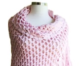 Lace Shawl in Blush Pink for Spring and Summer