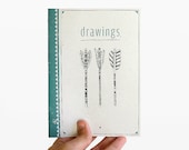 RESERVED arrow tribal drawings - notebook - limited edition of 10