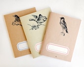 Notebook birds trio - lot of 3 - limited edition of 30