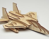 Laser Cut Puzzel Model - F-15 Airplane