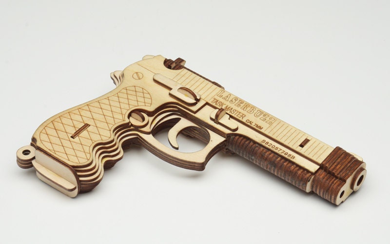 Laser Cut Puzzle Model - Beretta Pistol