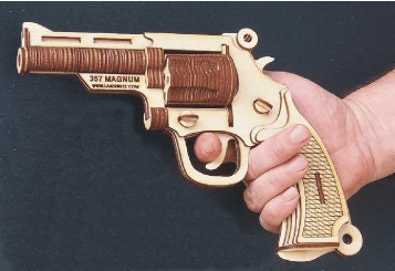 Laser Cut Puzzle Model - Revolver