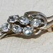 Vintage Rhinestone & Gold Reclaimed Hair Clip
