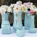 Shabby Chic Vintage Sky Blue Vases Made To Order