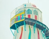 25% Off SALE Carnival Photography. Brighton Pier Helter Skelter candy color fine art wall decor nursery art. whimsical brighton 6x9