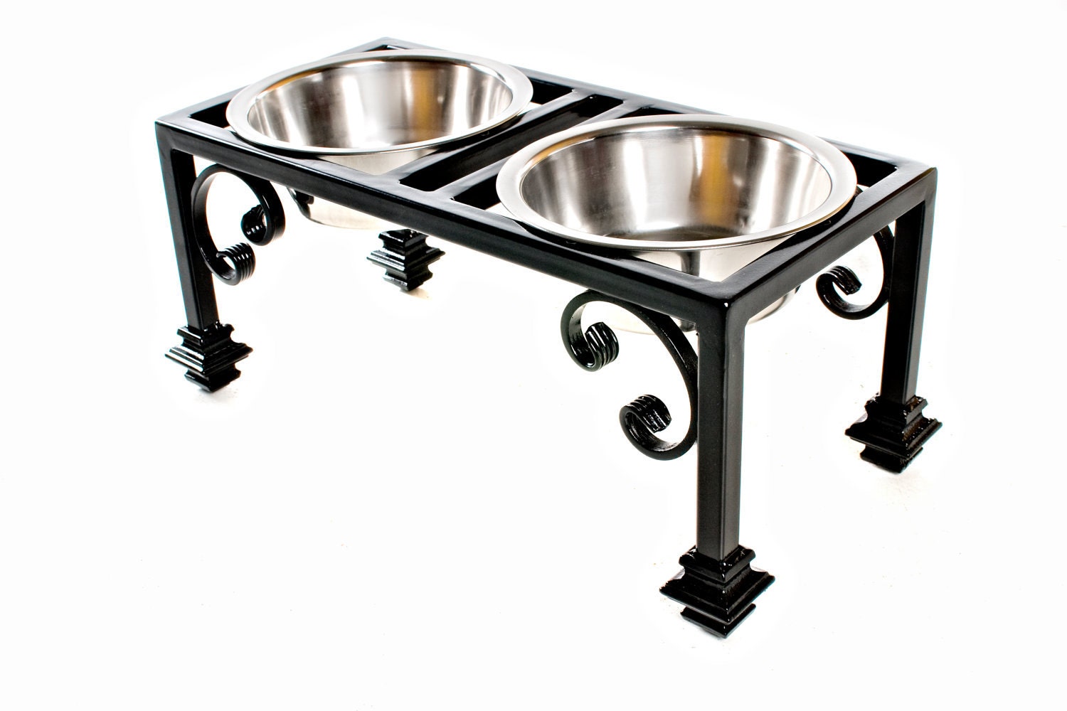 6 Inch Elevated Dog  and Cat Feeder, Bowl Holder Traditional Design