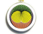 String art embroidery hoop: Double cardoid